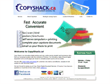 Tablet Screenshot of copyshack.ca